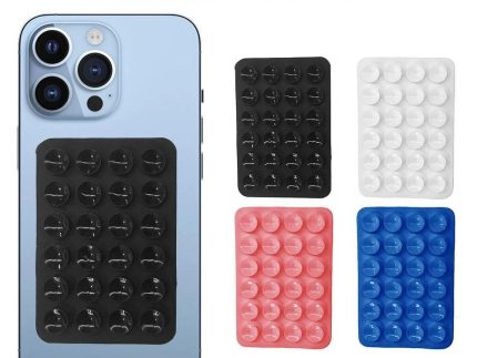 1Pc Mobile Bubble Grip Silicone Suction Both Side Bubble Grip Cup Phone Strong Grip Holder Hands Free (Random Color)