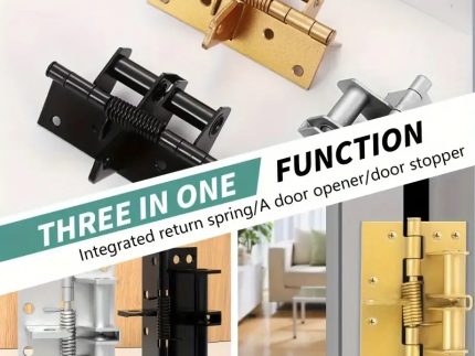 Heavy-Duty Adjustable Self-Closing Door Hinge – Automatic Spring-Loaded Door Closer for Cabinets, Screens, and Interior Doors ( random colour )