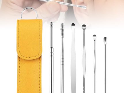 Ear Cleaner,The Most Professional Ear Cleaning Master Ear Cleaning Kit,Ear Cleaner Earwax Removal Tools with Pu Leather Case