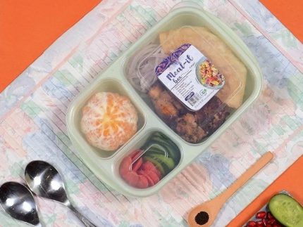 Meal-It 3-Compartment Lunch Box (1000 ml Large) – Leak-Resistant Meal Prep Container for Neatly Separated Food Items