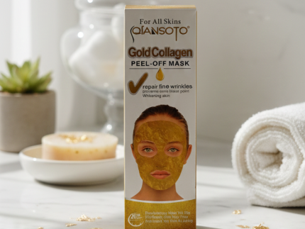 Qiansoto Gold Collagen Peel-Off Facial Mask – Anti-Aging & Skin Brightening Treatment (100ml)