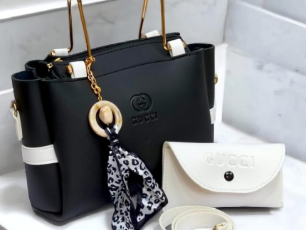 Ladies Handbag With Match Small Pouch Elegant Design Premium Quality