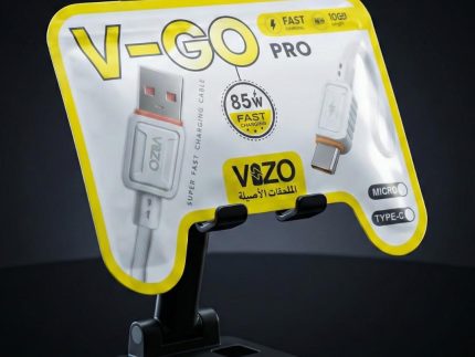 VIZO V-GO Pro 85W Super Fast Charging Cable – High-Speed Data Sync, Durable Reinforced Connectors, 10-Foot Extra Long Cable for USB-C and Micro-USB Devices