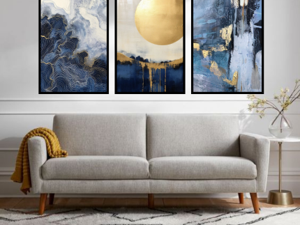 Set of 3 Motivational Quote Wall Art Frames – 8×11″ MDF with Sticky Backing