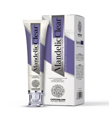 Mandelic Clear Intensely Revitalising Cream by Catchglow – Skin Brightening & Spotless Formula for Smooth, Radiant & Glowing Skin (80g)