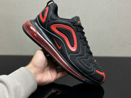 Nike Air Max 720 Sneakers In Black And Red Providing Stylish Design Comfortable Wear