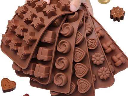 Silicone Chocolate Molds | Non-Stick Candy & Cake Chocolate Making Mold Kit | For Kids & Adults