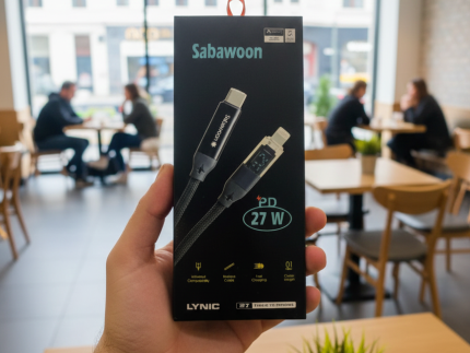 Sabawoon S125 Type‑C to iPhone Cable | 100% Original | Digital Display