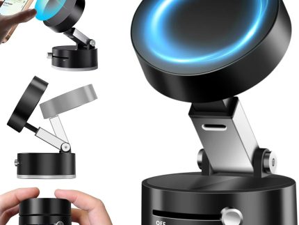 Vacuum Magnetic Suction Cup Folding Swivel Stand – Double-Sided Universal Mobile Phone Holder