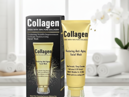 Collagen Restoring Anti-Aging Facial Wash – Deep Cleansing, Wrinkle Improvement, Oil Control & Delicate Moisturizing (120ml)