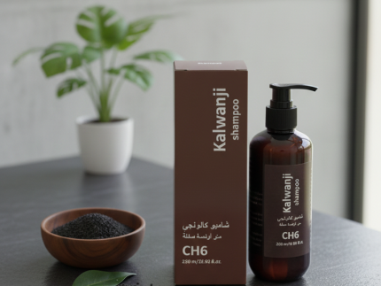 Organic Kalwanji Shampoo CH6 Herbal Black Seed Hair Cleanser Providing Natural Care Gentle Formula – 250ML