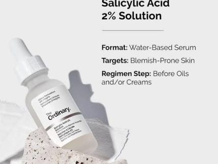 The Ordinary Salicylic Acid 2% Solution, a water-based serum designed for blemish-prone and oily skin.30ML-Imported Quality