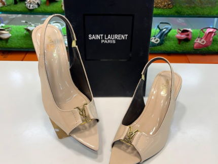 Patent Leather Saint Laurent Opyum Slingback Pumps Heels Providing Elegant Style With Sophisticated Look