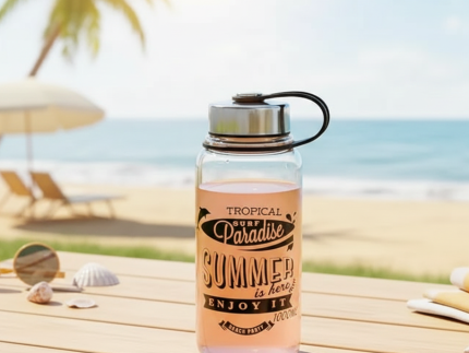 Portable Glass Water Bottle Durable Construction Smooth Finish Comfortable Grip Easy Carry Premium Quality