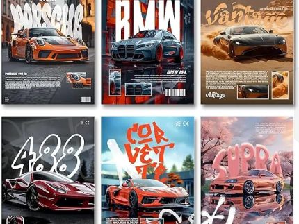 6Pcs Car Frames Photos Tiles With Double Tape Providing Durable Quality Easy Installation