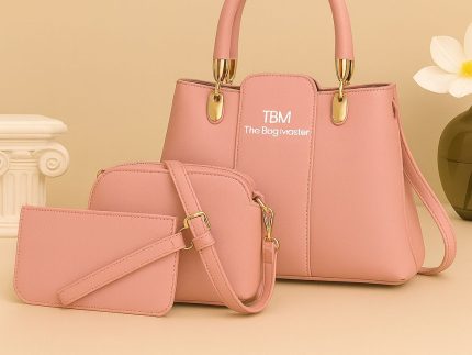 3 Pieces Ladies Handbag Elegant Design Premium Quality Smooth Finish Easy Carry