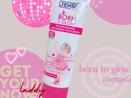 Jens Choy Born 2 Glow Professional Whitening Face Wash Premium Quality Gentle Formula For Daily Skin Care And Bright Appearance – 100g